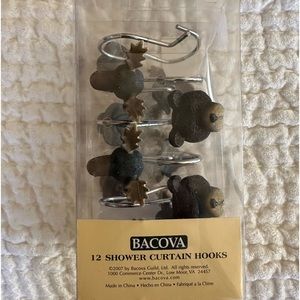 NWOT Shower Hooks Bear and Moose